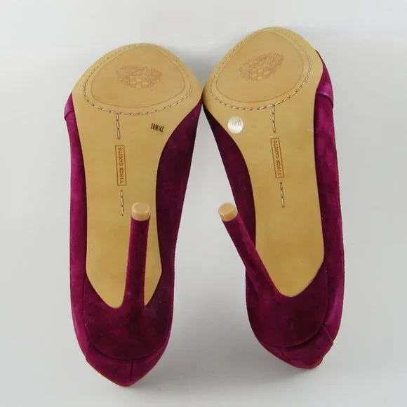 VINCE CAMUTO Women's High Heel Purple Pump Size 10 M  Suede Leather VC- Rallien - Picture 7 of 10